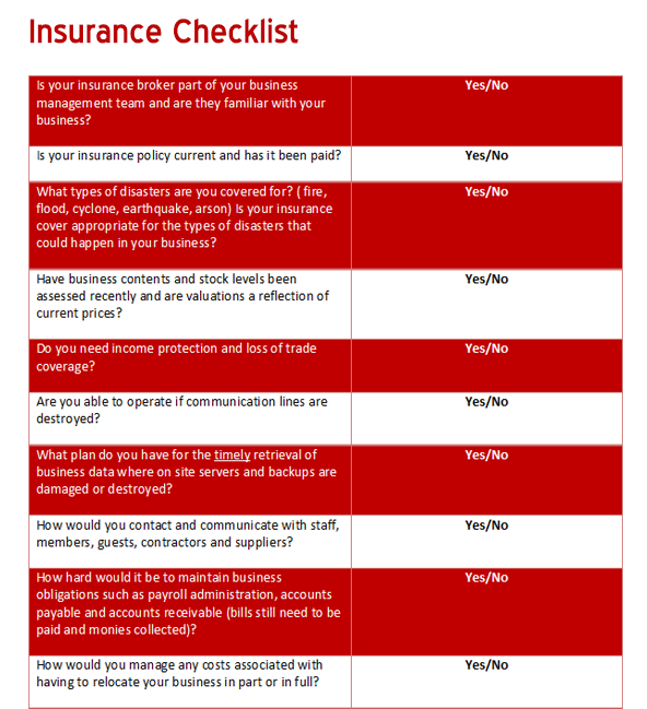 insurance-checklist